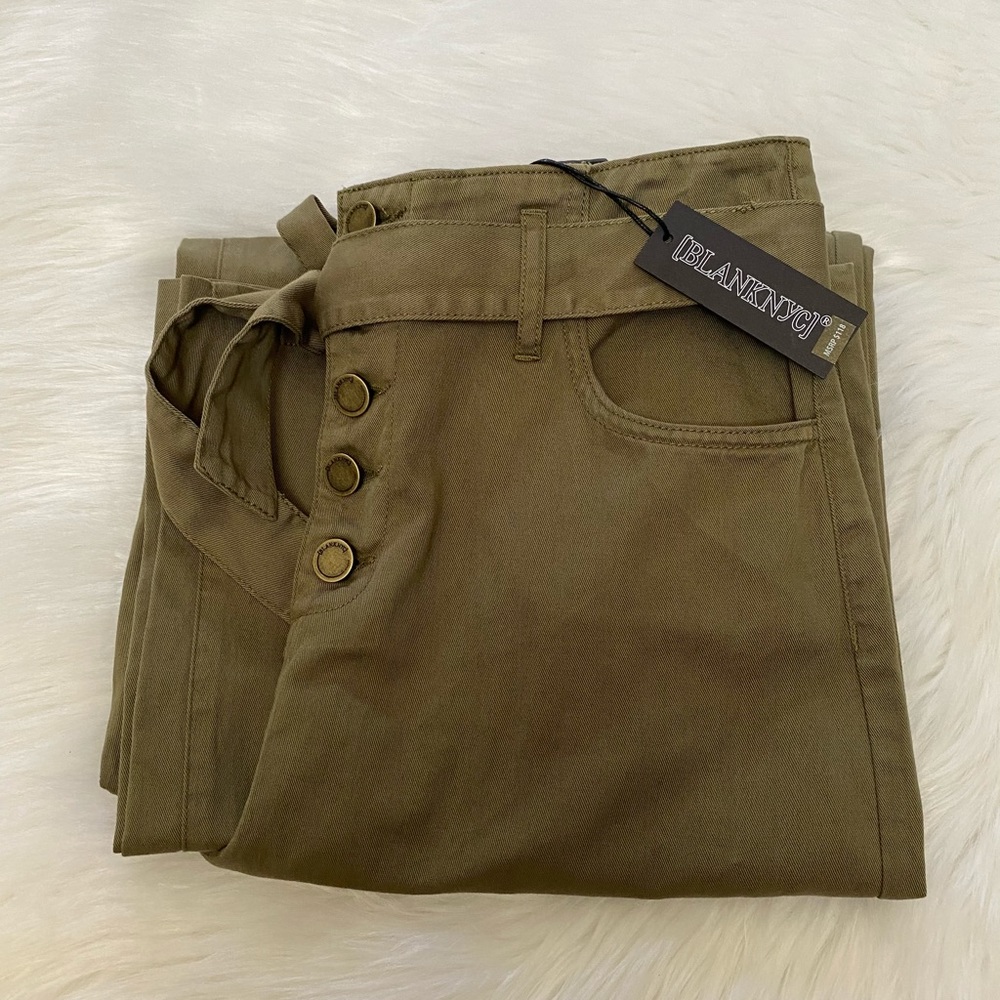 NEW wTag-BLANK NYC Green Wide Leg Pants 28